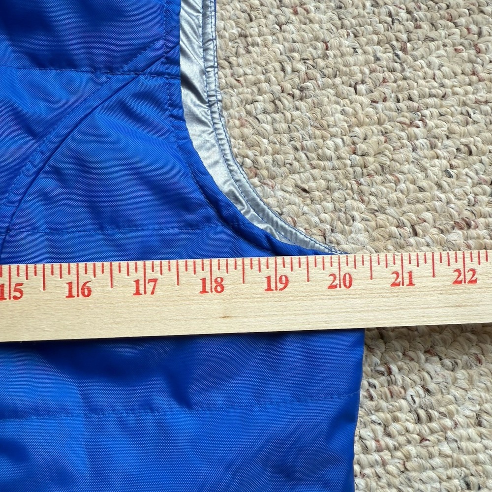 TALBOTS Outerwear Quilted Vest Full Zip Blue Shallow Pockets Size Medium‎ - Picture 8 of 8